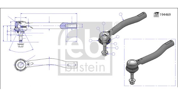 CAP DE BARA FEBI BILSTEIN 194469 - Compatibil cu NISSAN