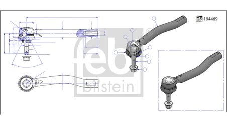 CAP DE BARA FEBI BILSTEIN 194469 - Compatibil cu NISSAN