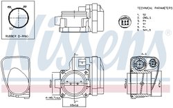 CARCASA CLAPETA ACCELERATIE NISSENS 955098 - Compatibil cu BMW