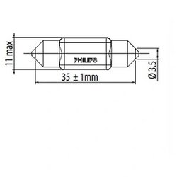 BEC, ILUMINARE NUMAR CIRCULATIE PHILIPS 11854CU70X1 - Compatibil cu ABARTH, ALFA ROMEO, ALPINA, AUDI, AUTOBIANCHI, BMW, CHEVROLE