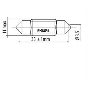 Bec, iluminare numar circulatie PHILIPS 11854CU70X1
