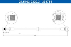 FURTUN FRANA ATE 24.5103-0320.3 - Compatibil cu SEAT, VOLVO