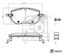 SET PLACUTE FRANA FEBI BILSTEIN 196639 - Compatibil cu AUDI, CUPRA, SKODA, VW