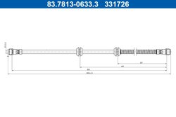 FURTUN FRANA ATE 83.7813-0633.3 - Compatibil cu MERCEDES-BENZ