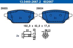 Set placute frana ATE 13.0460-2667.2