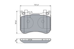 Set placute frana BOSCH 0 986 460 124