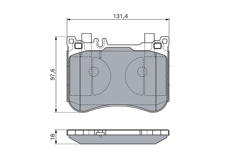 SET PLACUTE FRANA BOSCH 0 986 460 124 - Compatibil cu MERCEDES-BENZ