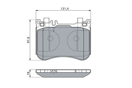SET PLACUTE FRANA BOSCH 0 986 460 124 - Compatibil cu MERCEDES-BENZ