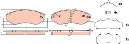 Set placute frana TRW GDB2474