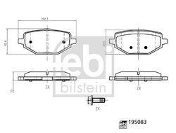 Set placute frana Febi Bilstein 195083