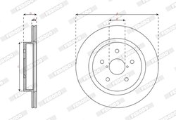 DISC FRANA FERODO DDF2638C - Compatibil cu SUBARU