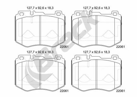 Set placute frana Breck 22061 00 551 00