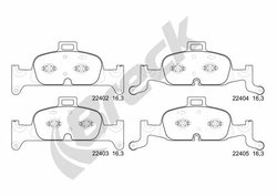 Set placute frana Breck 22402 00 551 00