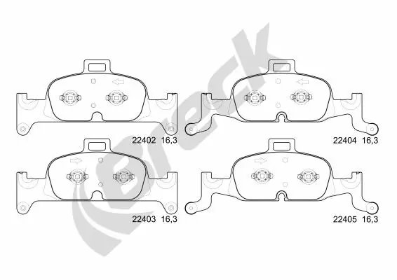 Set placute frana Breck 22402 00 551 00