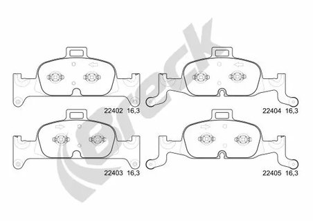 Set placute frana Breck 22402 00 551 00