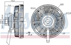 CUPLA VENTILATOR RADIATOR NISSENS 86267 - Compatibil cu FORD