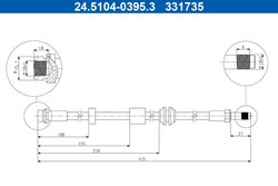 FURTUN FRANA ATE 24.5104-0395.3 - Compatibil cu FORD