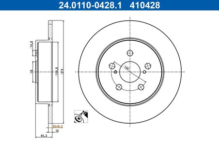 Disc frana ATE 24.0110-0428.1