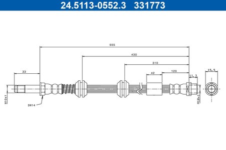 Furtun frana ATE 24.5113-0552.3