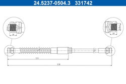 Furtun frana ATE 24.5237-0504.3