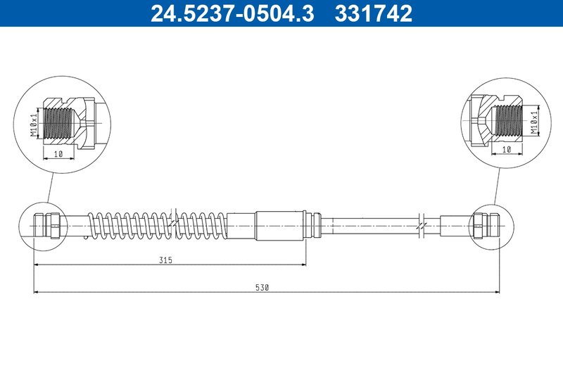 Furtun frana ATE 24.5237-0504.3