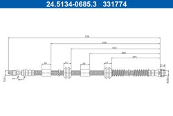 FURTUN FRANA ATE 24.5134-0685.3 - Compatibil cu VW