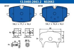 Set placute frana ATE 13.0460-2663.2