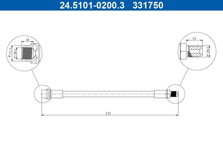 FURTUN FRANA ATE 24.5101-0200.3 - Compatibil cu AUDI