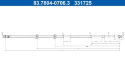 Furtun frana ATE 83.7804-0706.3