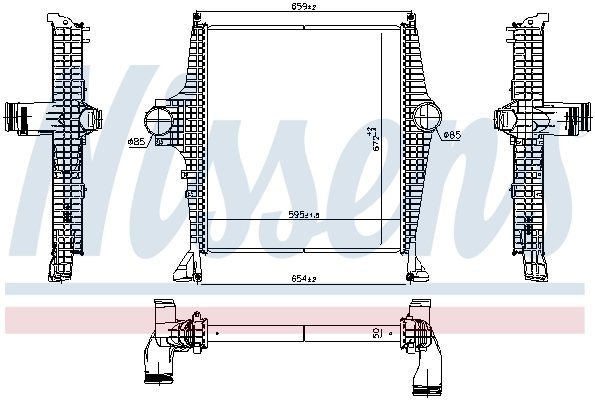 INTERCOOLER NISSENS 961287 - Compatibil cu MERCEDES-BENZ