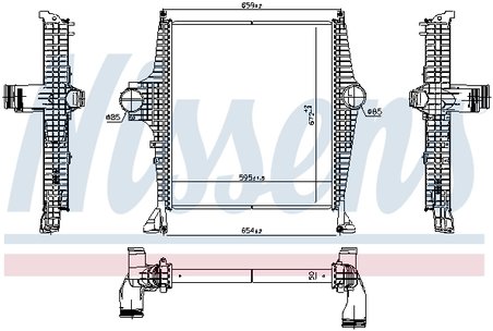 INTERCOOLER NISSENS 961287 - Compatibil cu MERCEDES-BENZ
