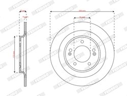 DISC FRANA FERODO DDF3168C - Compatibil cu HYUNDAI