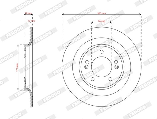Disc frana Ferodo DDF3168C
