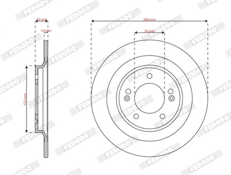 Disc frana Ferodo DDF3168C