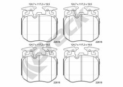 Set placute frana Breck 22618 00 551 00