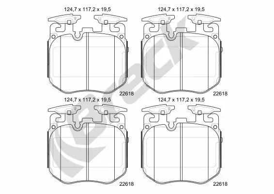Set placute frana Breck 22618 00 551 00