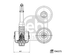 CAPAC CARCASA FILTRU ULEI FEBI BILSTEIN 194375 - Compatibil cu MERCEDES-BENZ, MERCEDES-BENZ (BBDC)
