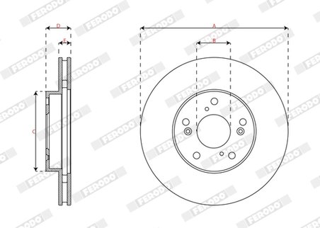DISC FRANA FERODO DDF2574 - Compatibil cu HONDA