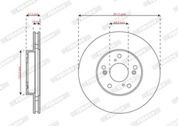 DISC FRANA FERODO DDF2574 - Compatibil cu HONDA