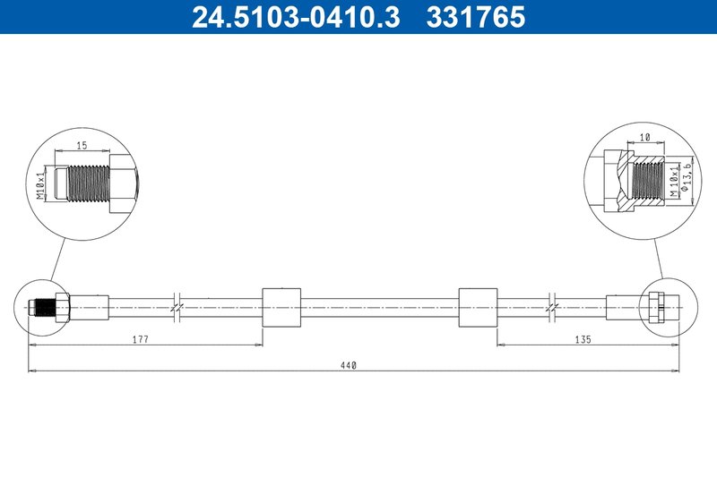 Furtun frana ATE 24.5103-0410.3
