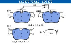 Set placute frana ATE 13.0470-7372.2