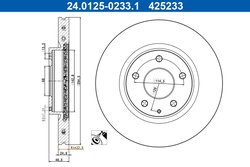 DISC FRANA ATE 24.0125-0233.1 - Compatibil cu MAZDA