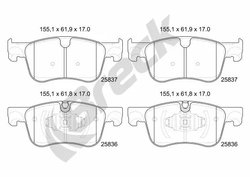 SET PLACUTE FRANA BRECK 25836 00 701 00 - Compatibil cu CITROEN, OPEL, PEUGEOT, TOYOTA, VAUXHALL