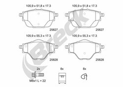 Set placute frana Breck 25827 00 704 00
