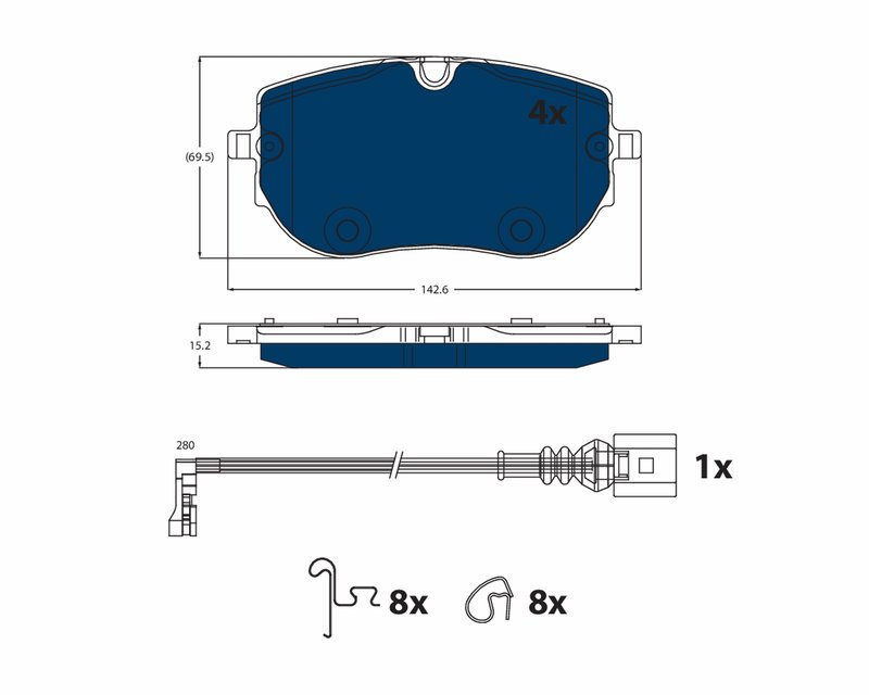 Set placute frana TRW GDB2548BTE