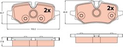 SET PLACUTE FRANA TRW GDB2573 - Compatibil cu BMW