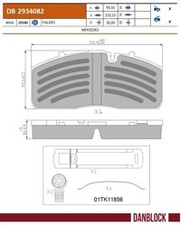Set placute frana DANBLOCK DB 2934082