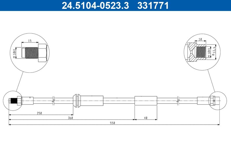 FURTUN FRANA ATE 24.5104-0523.3 - Compatibil cu MINI