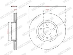 DISC FRANA FERODO DDF2702C - Compatibil cu MG