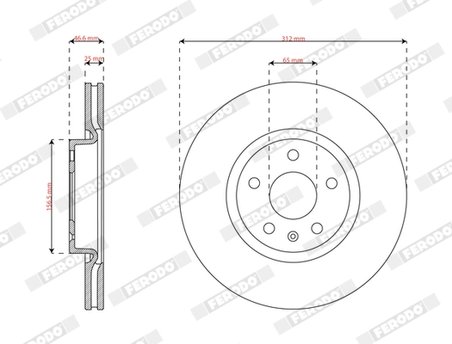 DISC FRANA FERODO DDF2702C - Compatibil cu MG